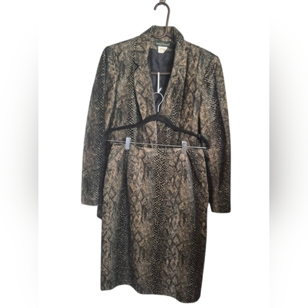 Vintage Animal  Print Suit By Harvébernard Size 8